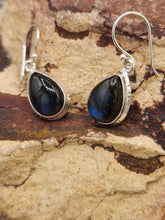 Load image into Gallery viewer, LABRADORITE TEARDROP EARRINGS