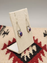 Load image into Gallery viewer, PURPLE COPPER TURQUOISE EARRINGS