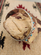 Load image into Gallery viewer, ZUNI TURQUOISE & CORAL SNAKE EYE CUFF BRACELET- JASON & PEARL UKESTINE