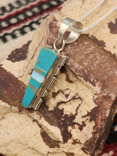 Load image into Gallery viewer, TURQUOISE & OPAL INLAY PENDANT W/CHAIN - BRANDON ETCITTY