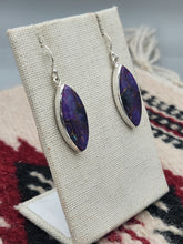 Load image into Gallery viewer, PURPLE COPPER TURQUOISE EARRINGS