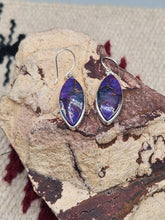Load image into Gallery viewer, PURPLE COPPER TURQUOISE EARRINGS