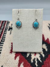 Load image into Gallery viewer, KINGMAN TURQUOISE OVAL SHAPED EARRINGS