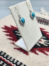 Load image into Gallery viewer, KINGMAN TURQUOISE OVAL SHAPED EARRINGS