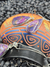 Load image into Gallery viewer, PURPLE COPPER TURQUOISE NECKLACE & EARRINGS SET- TEARDROP