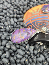 Load image into Gallery viewer, PURPLE COPPER TURQUOISE NECKLACE & EARRINGS SET- TEARDROP