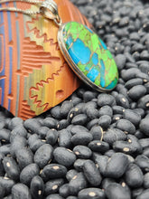 Load image into Gallery viewer, GREEN COPPER TURQUOISE NECKLACE & EARRINGS SET -OVAL