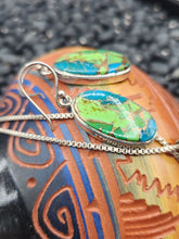Load image into Gallery viewer, GREEN COPPER TURQUOISE NECKLACE & EARRINGS SET -OVAL