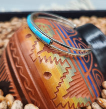 Load image into Gallery viewer, BLUE OPAL INLAY CUFF BRACELET- ANSON WALLACE