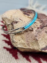 Load image into Gallery viewer, BLUE OPAL INLAY CUFF BRACELET- ANSON WALLACE