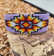 Load image into Gallery viewer, BEADED CUFF BRACELET - LIGHT PURPLE- DWIGHT NATHANIEL