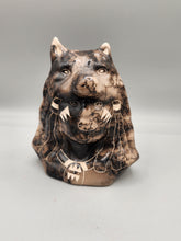 Load image into Gallery viewer, HORSEHAIR SCULPTURE - MEDICINE MAN WITH WOLF - TOM VAIL JR