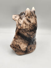 Load image into Gallery viewer, HORSEHAIR SCULPTURE - MEDICINE MAN WITH WOLF - TOM VAIL JR