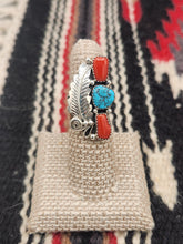 Load image into Gallery viewer, TURQUOISE & CORAL RING - SIZE 5.5 - KENNETH JONES