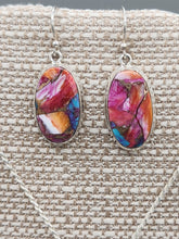 Load image into Gallery viewer, PINK SPINY OYSTER SHELL & TURQUOISE SET - OVAL