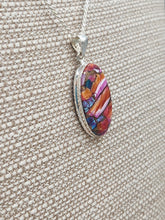 Load image into Gallery viewer, PINK SPINY OYSTER SHELL & TURQUOISE SET - OVAL