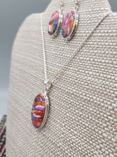 Load image into Gallery viewer, PINK SPINY OYSTER SHELL & TURQUOISE SET - OVAL