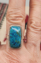 Load image into Gallery viewer, CHRYSOCOLLA RING -SIZE 9 - OVAL SHAPED