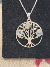 Load image into Gallery viewer, MOONSTONE TREE OF LIFE PENDANT