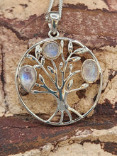 Load image into Gallery viewer, MOONSTONE TREE OF LIFE PENDANT