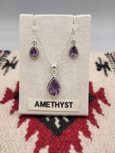 Load image into Gallery viewer, AMETHYST OVAL PENDANT SET