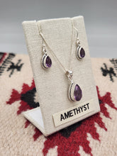 Load image into Gallery viewer, AMETHYST OVAL PENDANT SET