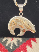 Load image into Gallery viewer, STERLING SILVER/12KGF BEAR PENDANT - MARK YAZZIE
