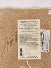 Load image into Gallery viewer, SANDPAINTING - MORNING SINGER KACHINA & MEDICINE BEAR - WATCHMAN