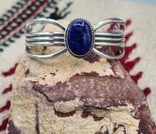 Load image into Gallery viewer, LAPIS CUFF BRACELET - NAVAJO - PETE MORGAN