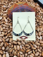 Load image into Gallery viewer, ONYX EARRINGS - STERLING SILVER