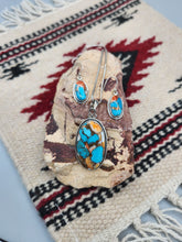 Load image into Gallery viewer, TURQUOISE &SPINY OYSTER SHELL NECKLACE &EARRINGS SET