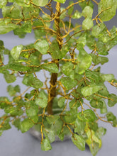 Load image into Gallery viewer, PERIDOT GEMSTONE TREE ON STONE BASE WITH PERIDOT