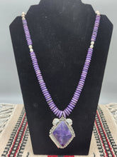 Load image into Gallery viewer, CHAROITE BEADED NECKLACE