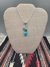Load image into Gallery viewer, TURQUOISE 2 STONE PENDANT- HERBERT ETSITTY