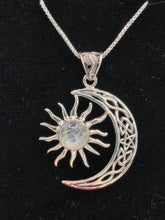 Load image into Gallery viewer, MOONSTONE SUN & MOON NECKLACE