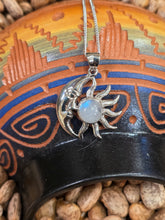 Load image into Gallery viewer, MOONSTONE SUN & CRESCENT MOON NECKLACE