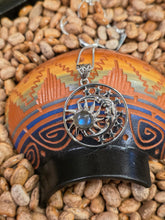Load image into Gallery viewer, LABRADORITE SUN, MOON & STARS NECKLACE