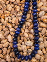 Load image into Gallery viewer, LAPIS LAZULI 8MM RONDELLE BEADED NECKLACE - 20" LONG