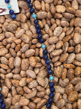 Load image into Gallery viewer, LAPIS LAZULI & TURQUOISE BEADED NECKLACE & EARRINGS - 6MM