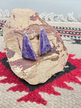 Load image into Gallery viewer, CHAROITE EARRINGS - GEOMETRIC