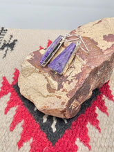 Load image into Gallery viewer, CHAROITE EARRINGS - GEOMETRIC