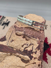 Load image into Gallery viewer, WHITE OPAL ZUNI INLAY CUFF BRACELET - ANSON WALLACE