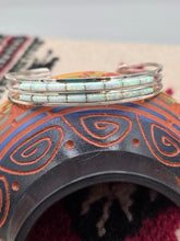 Load image into Gallery viewer, WHITE OPAL ZUNI INLAY CUFF BRACELET - ANSON WALLACE