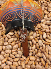 Load image into Gallery viewer, RED JASPER WRAPPED CRYSTAL POINT NECKLACE