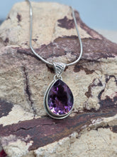 Load image into Gallery viewer, AMETHYST TEARDROP PENDANT & EARRINGS SET