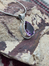 Load image into Gallery viewer, AMETHYST TEARDROP PENDANT & EARRINGS SET