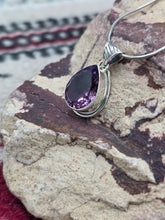 Load image into Gallery viewer, AMETHYST TEARDROP PENDANT & EARRINGS SET