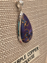 Load image into Gallery viewer, PURPLE COPPER TURQUOISE PENDANT & EARRING SET - TEARDROP