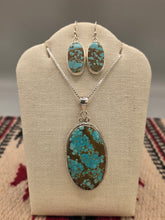 Load image into Gallery viewer, #8 TURQUOISE NECKLACE & EARRINGS SET - OVAL