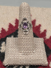 Load image into Gallery viewer, AMETHYST RING MARCASITE SETTING - SIZE 7